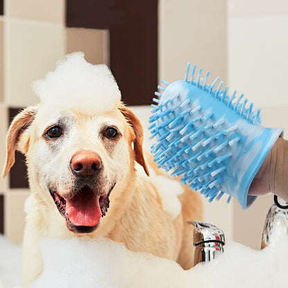 2-in-1 Dog Paw Cleaner Cup — Soft Foot Washer & Brush, Portable Pet Foot Cleaning Bucket