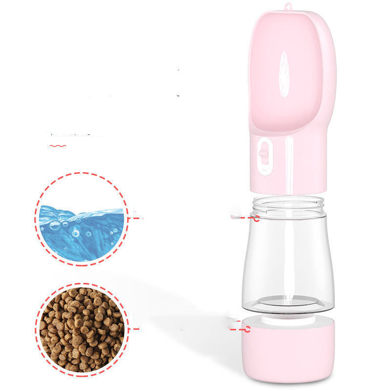 Premium 2-in-1 Portable Dog Water Bottle & Food Feeder | DoggyWorld