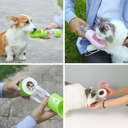 Premium 2-in-1 Portable Dog Water Bottle & Food Feeder | DoggyWorld