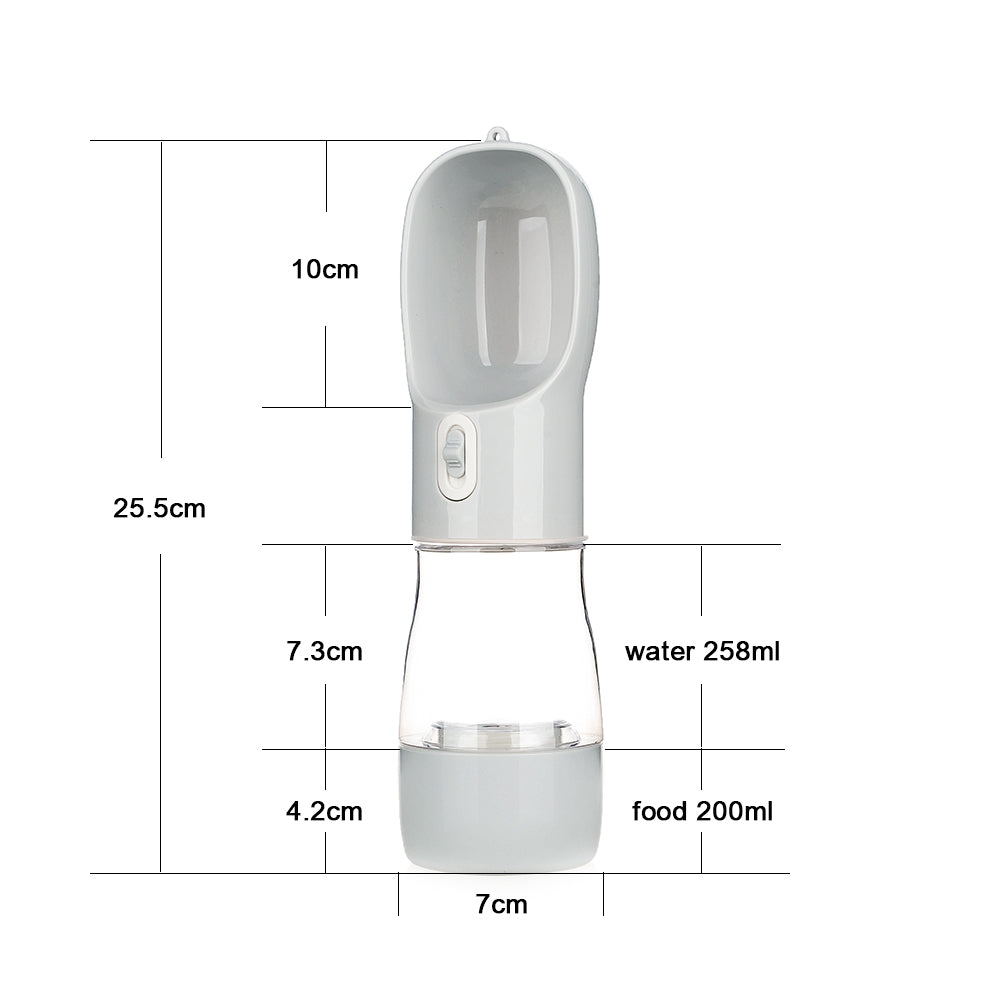 Premium 2-in-1 Portable Dog Water Bottle & Food Feeder | DoggyWorld