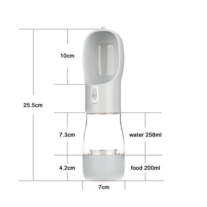 Premium 2-in-1 Portable Dog Water Bottle & Food Feeder | DoggyWorld