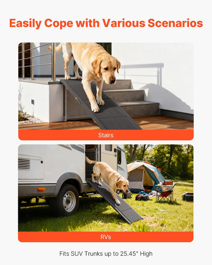 Elite Path™ Heavy-Duty Folding Car Ramp - 71" Long