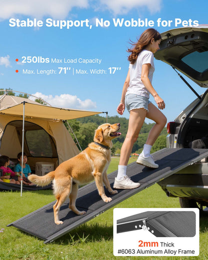 Elite Path™ Heavy-Duty Folding Car Ramp - 71" Long