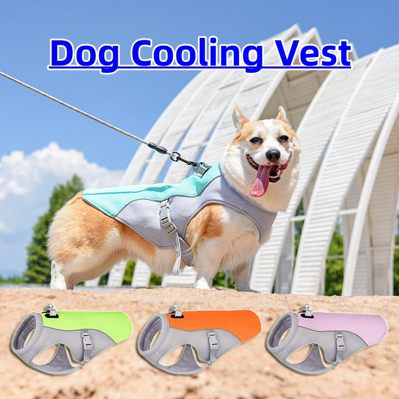 Summer Cooling Vest for Dogs - Breathable, Sun-Proof, and Heat-Resistant Clothing for Small to Large Dogs, Ideal for Outdoor Walks