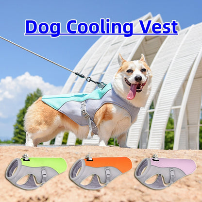Summer Cooling Vest for Dogs - Breathable, Sun-Proof, and Heat-Resistant Clothing for Small to Large Dogs, Ideal for Outdoor Walks