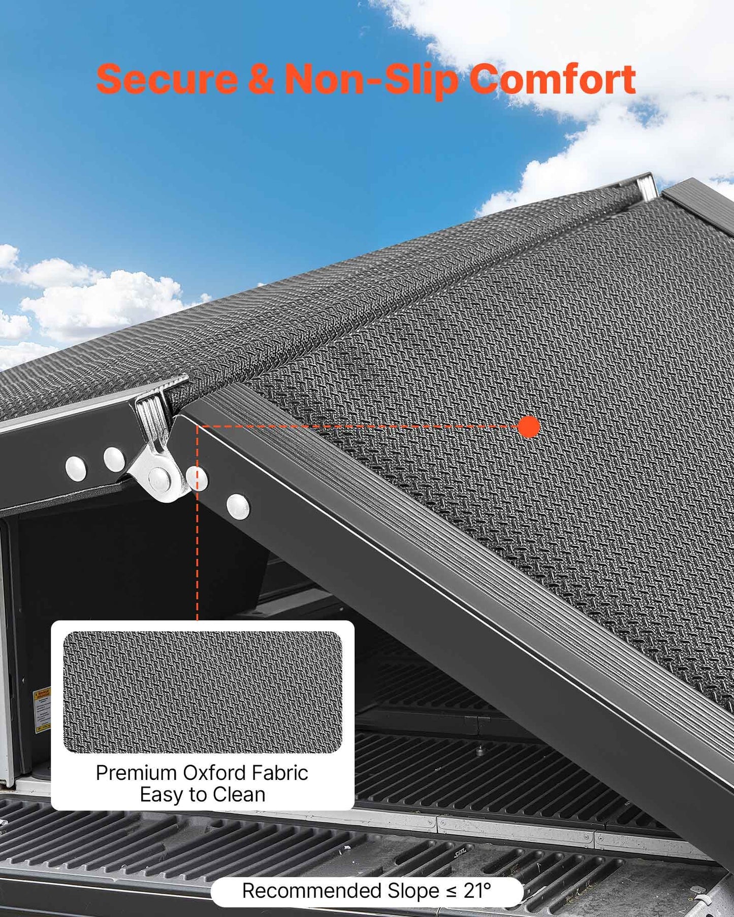 Elite Path™ Heavy-Duty Folding Car Ramp - 71" Long